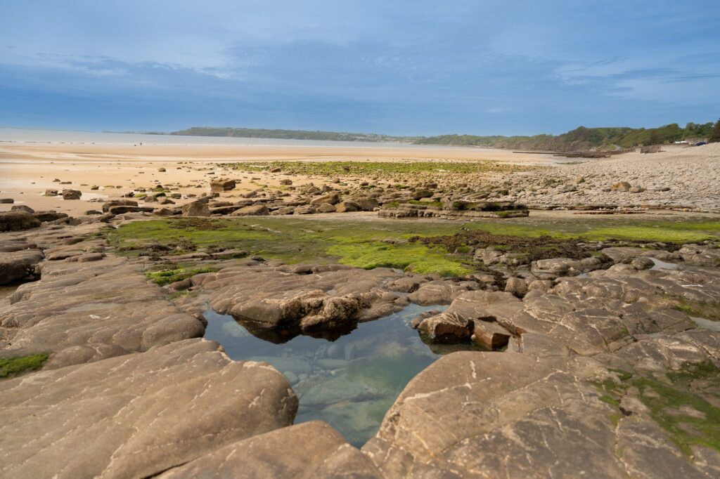Stunning views of the beach near New Inn Caravan Park