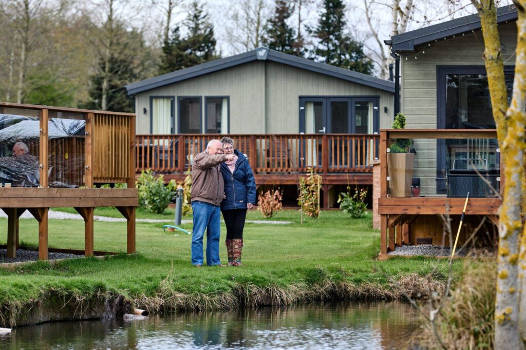 Reverend Alison Wallbank outside her Willerby Juniper