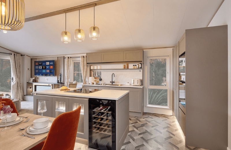 The stunning Vogue kitchen and dining area – the perfect place to cook, dine and socialise.