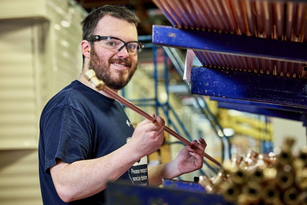 Willerby employee working on the production line