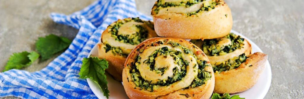Cheese and Spring Onion Swirl Buns
