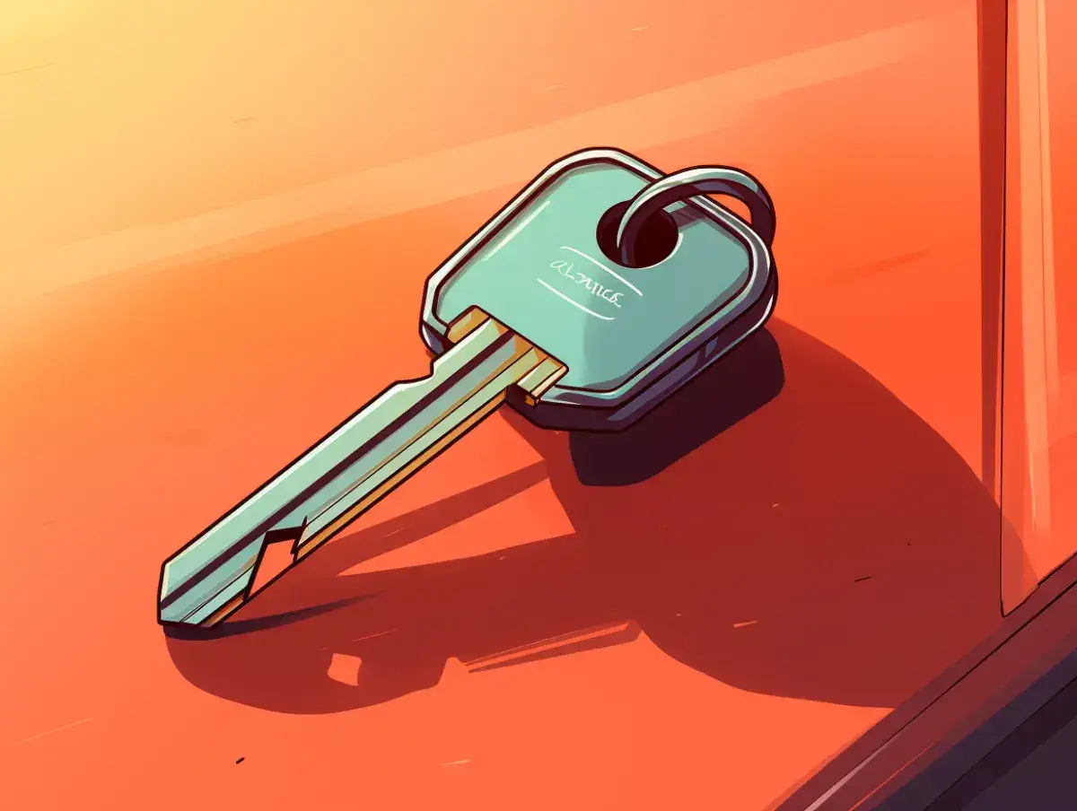 Illustration of a static caravan key on the side.